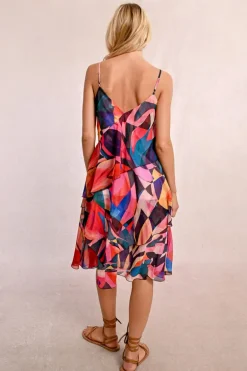 Robe asymétrique à imprimé