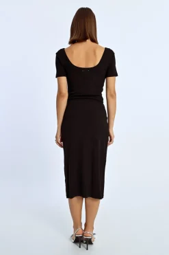 Robe boutonnée à fronces