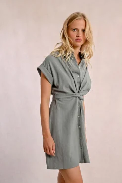 Robe chemise à dos nouable