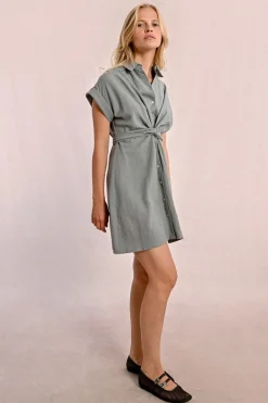 Robe chemise à dos nouable