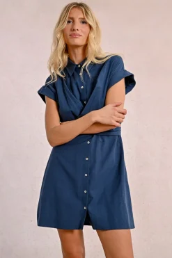Robe chemise à dos nouable