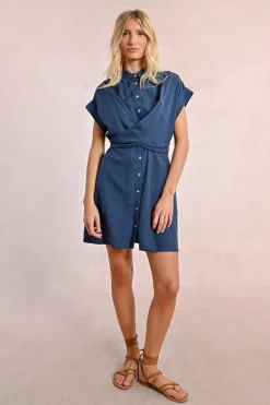 Robe chemise à dos nouable