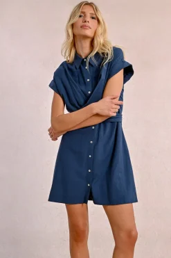 Robe chemise à dos nouable