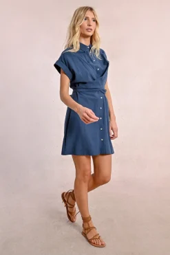 Robe chemise à dos nouable