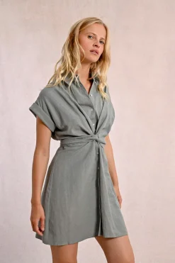 Robe chemise à dos nouable