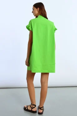 Robe chemise à fronces