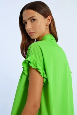 Robe chemise à fronces