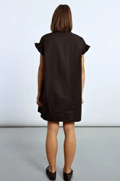 Robe chemise à fronces