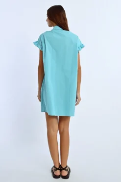 Robe chemise à fronces