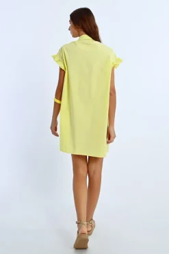 Robe chemise à fronces