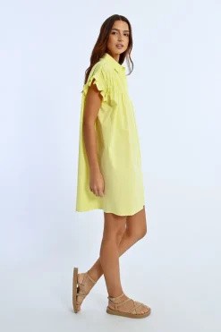 Robe chemise à fronces