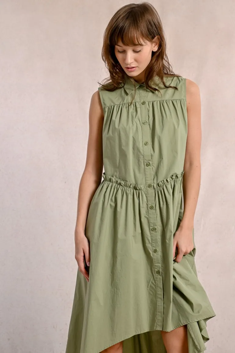 Robe chemise asymétrique
