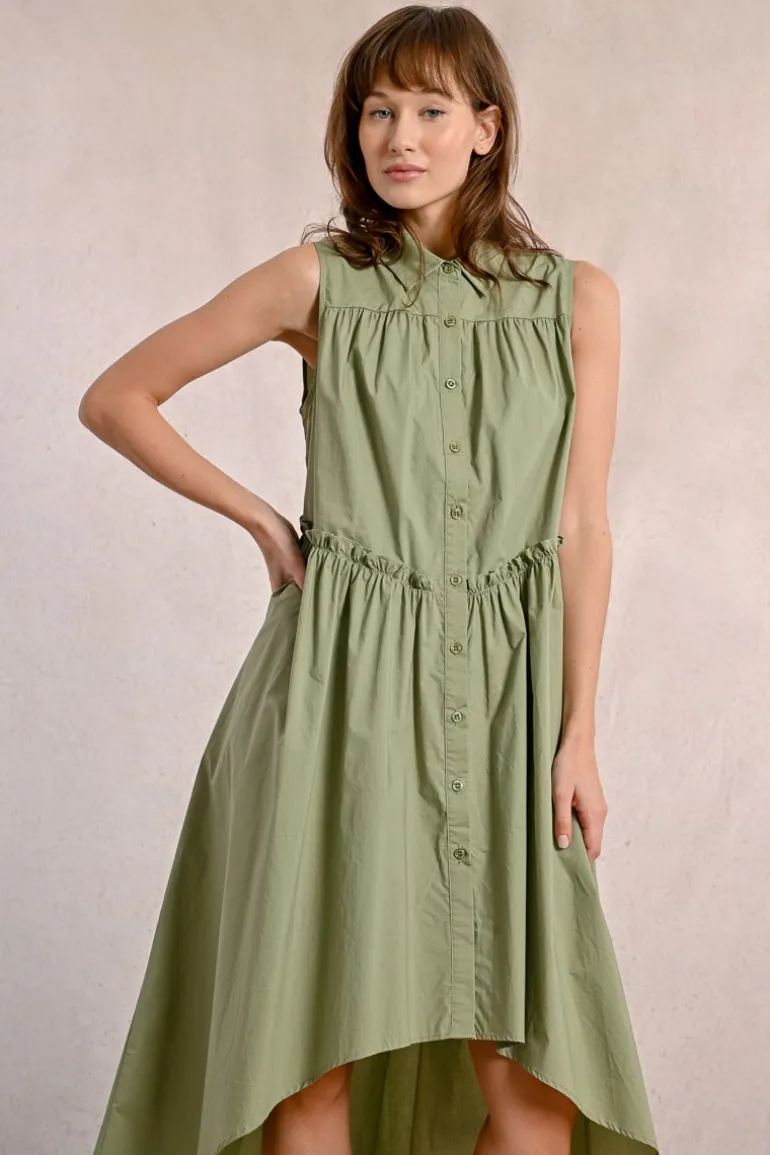 Robe chemise asymétrique