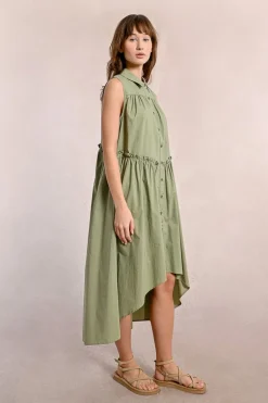 Robe chemise asymétrique