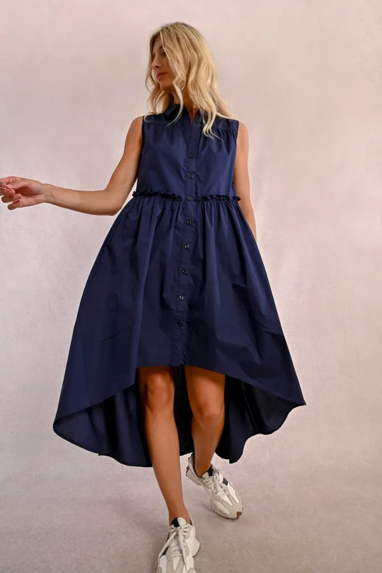 Robe chemise asymétrique
