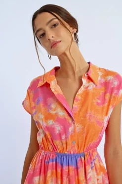 Robe chemise colorée