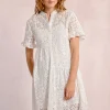Robe chemise en dentelle
