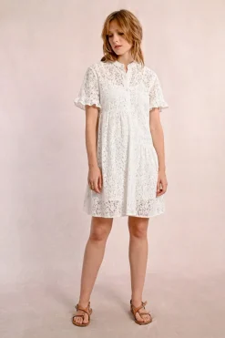 Robe chemise en dentelle