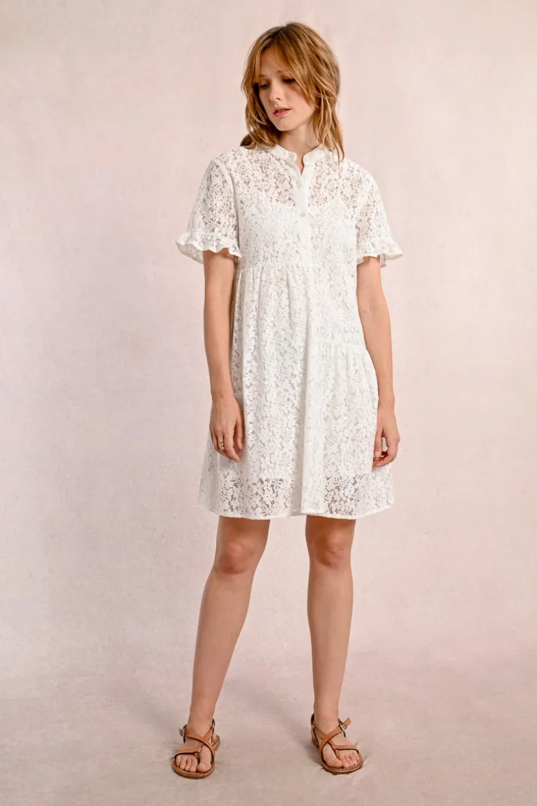 Robe chemise en dentelle