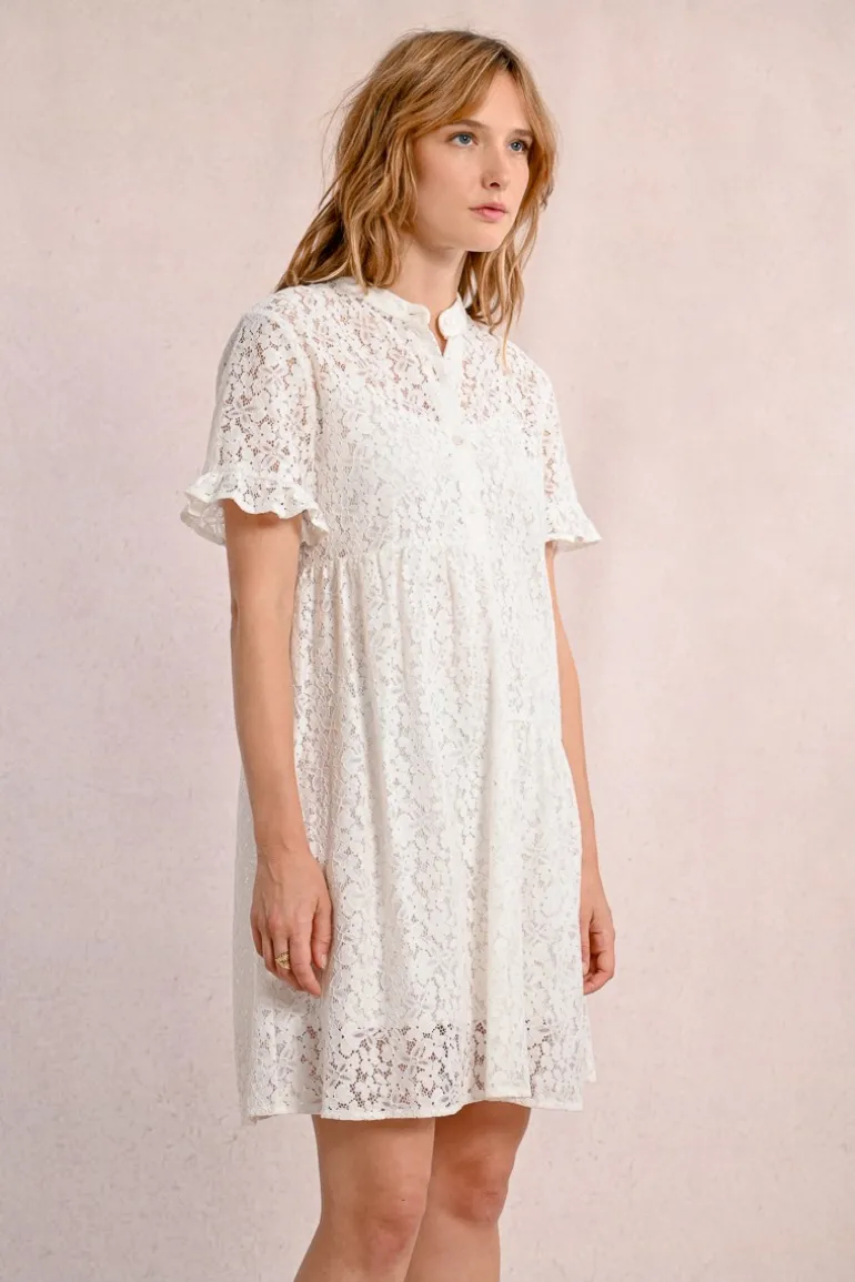 Robe chemise en dentelle