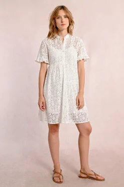 Robe chemise en dentelle