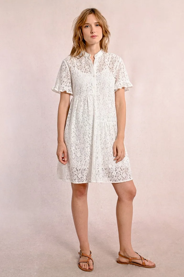 Robe chemise en dentelle