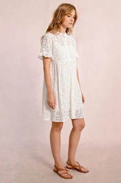 Robe chemise en dentelle