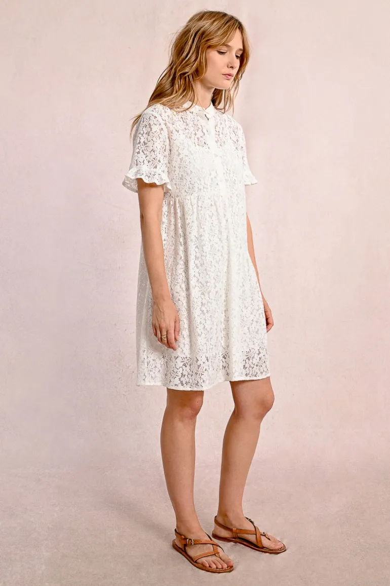 Robe chemise en dentelle