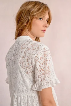 Robe chemise en dentelle
