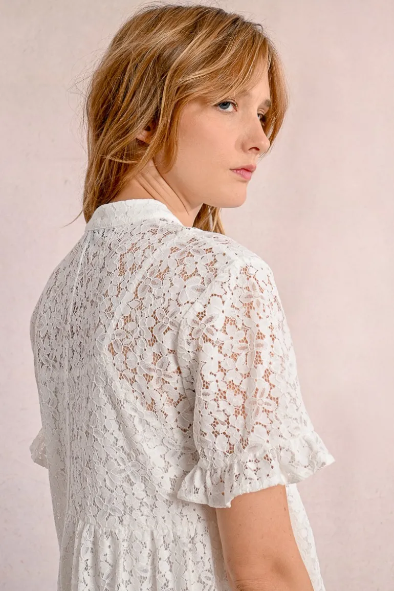 Robe chemise en dentelle