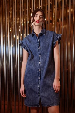 Robe chemise en jean