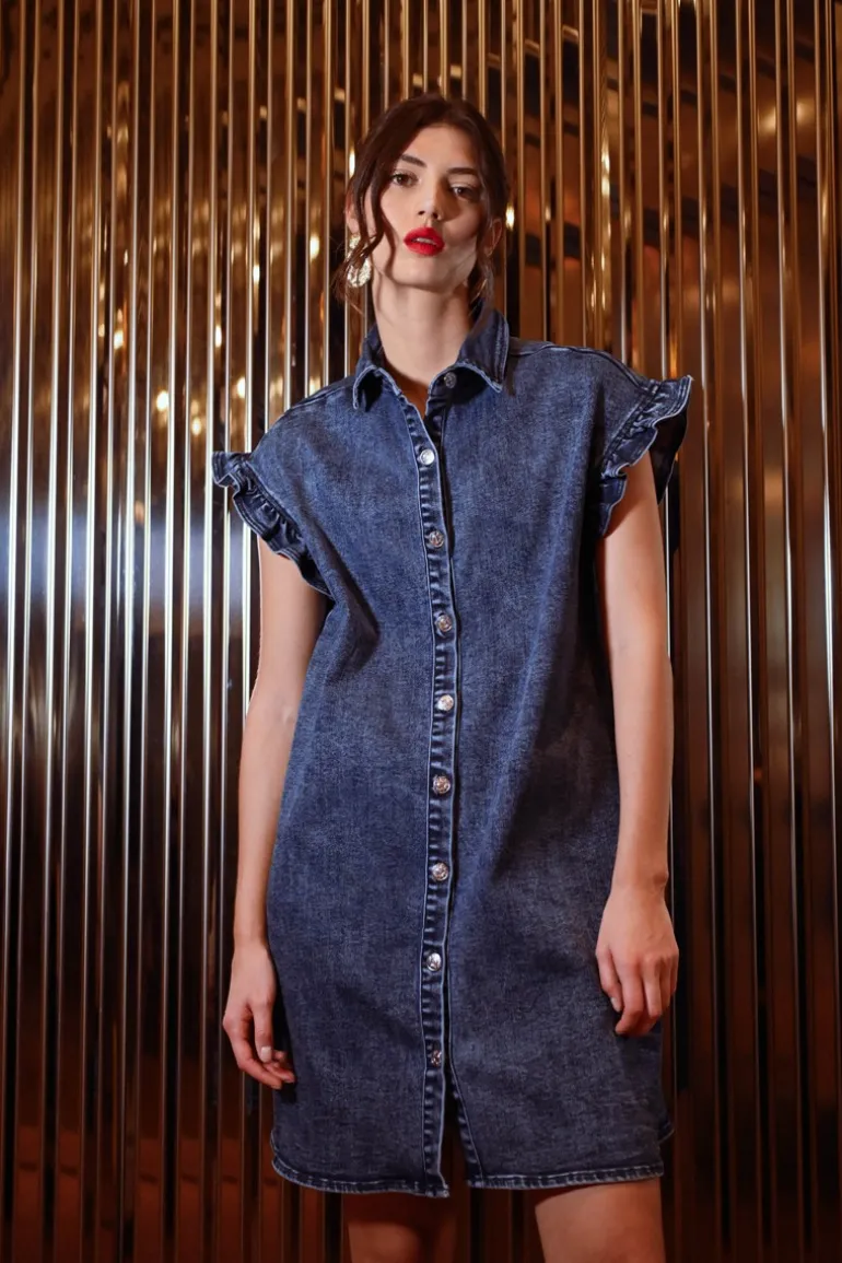 Robe chemise en jean
