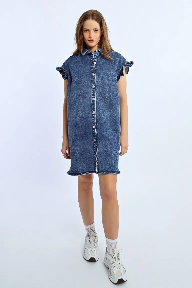 Robe chemise en jean