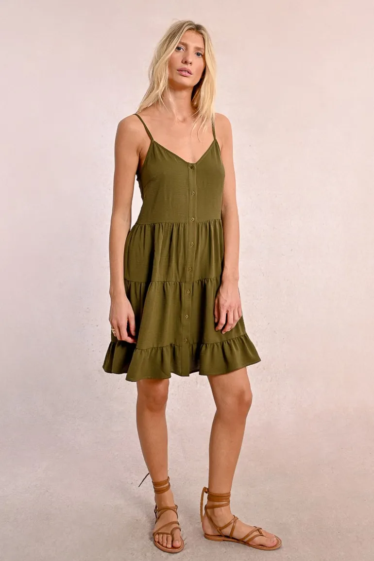 Robe courte à bretelles