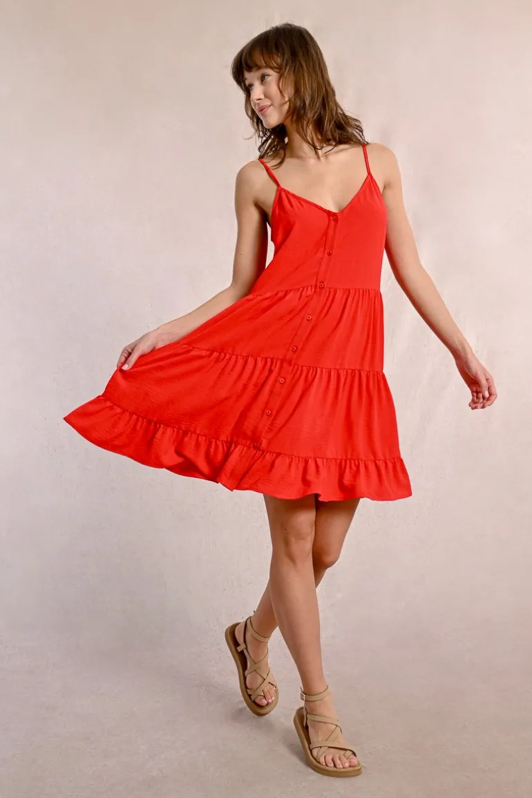 Robe courte à bretelles