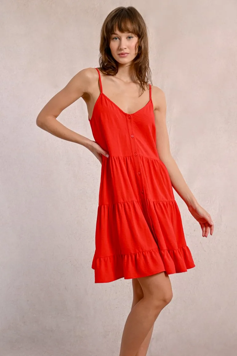 Robe courte à bretelles