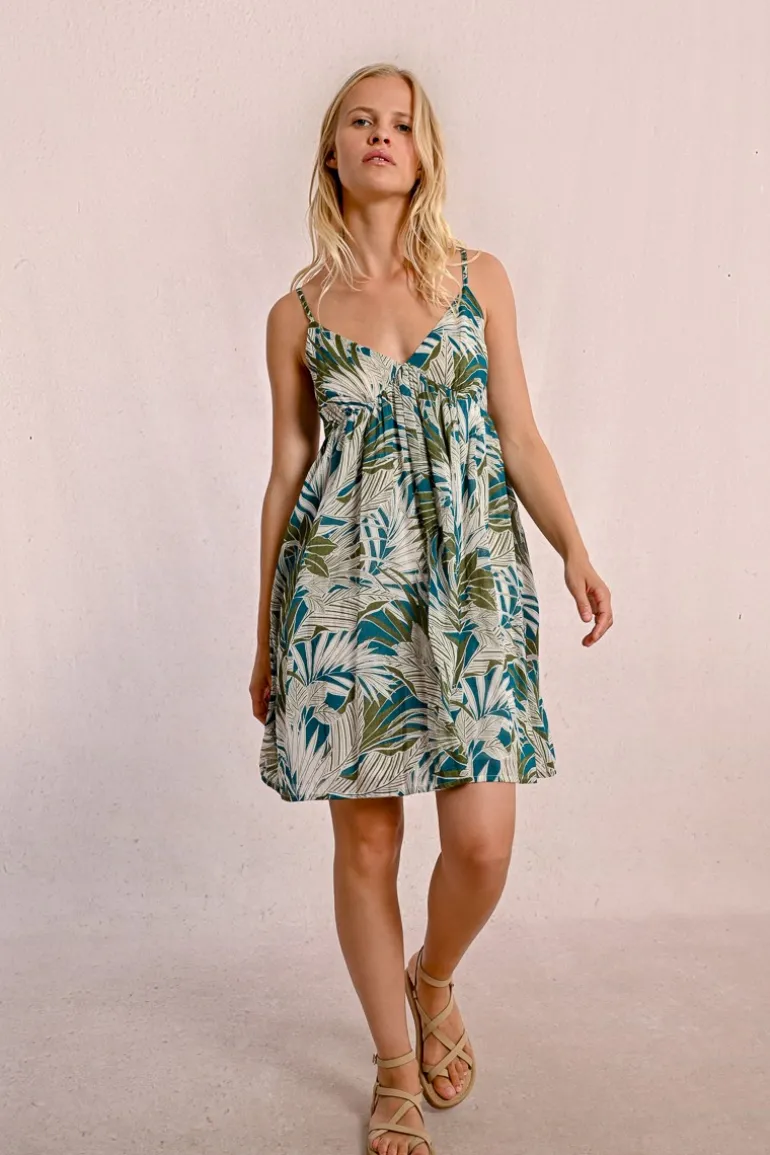 Robe courte à bretelles