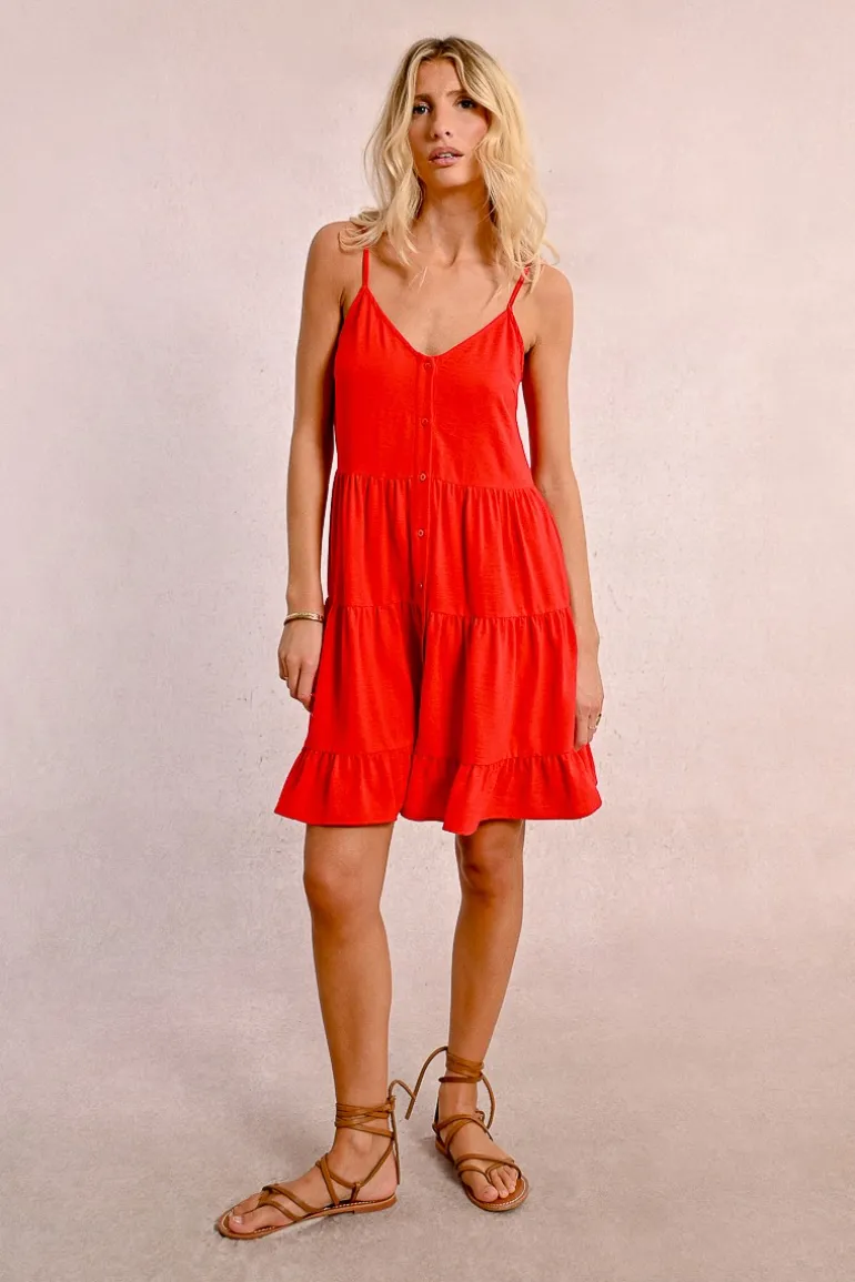 Robe courte à bretelles