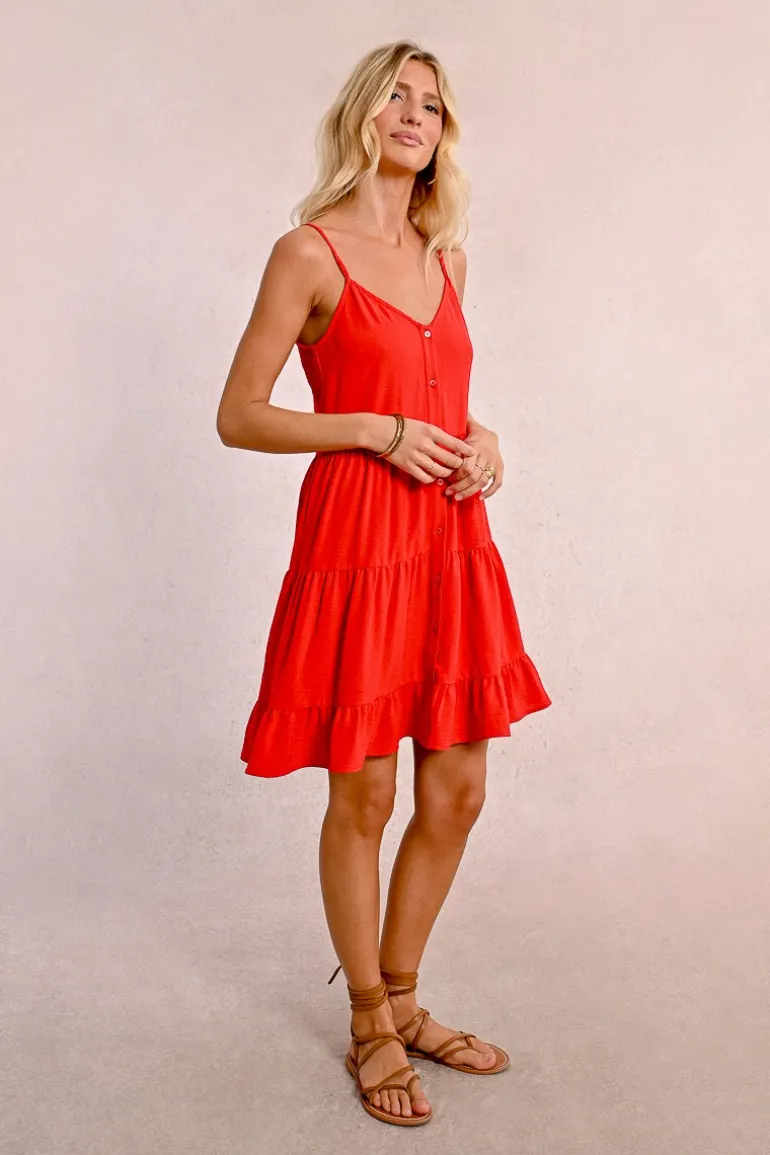 Robe courte à bretelles