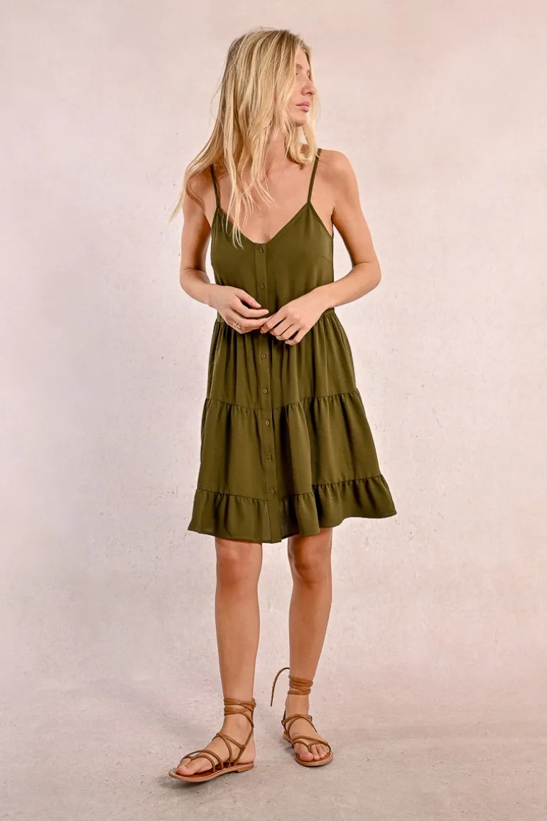 Robe courte à bretelles