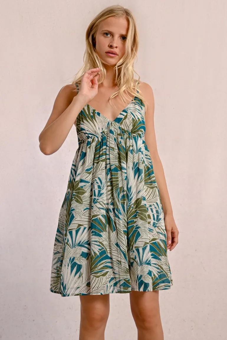 Robe courte à bretelles