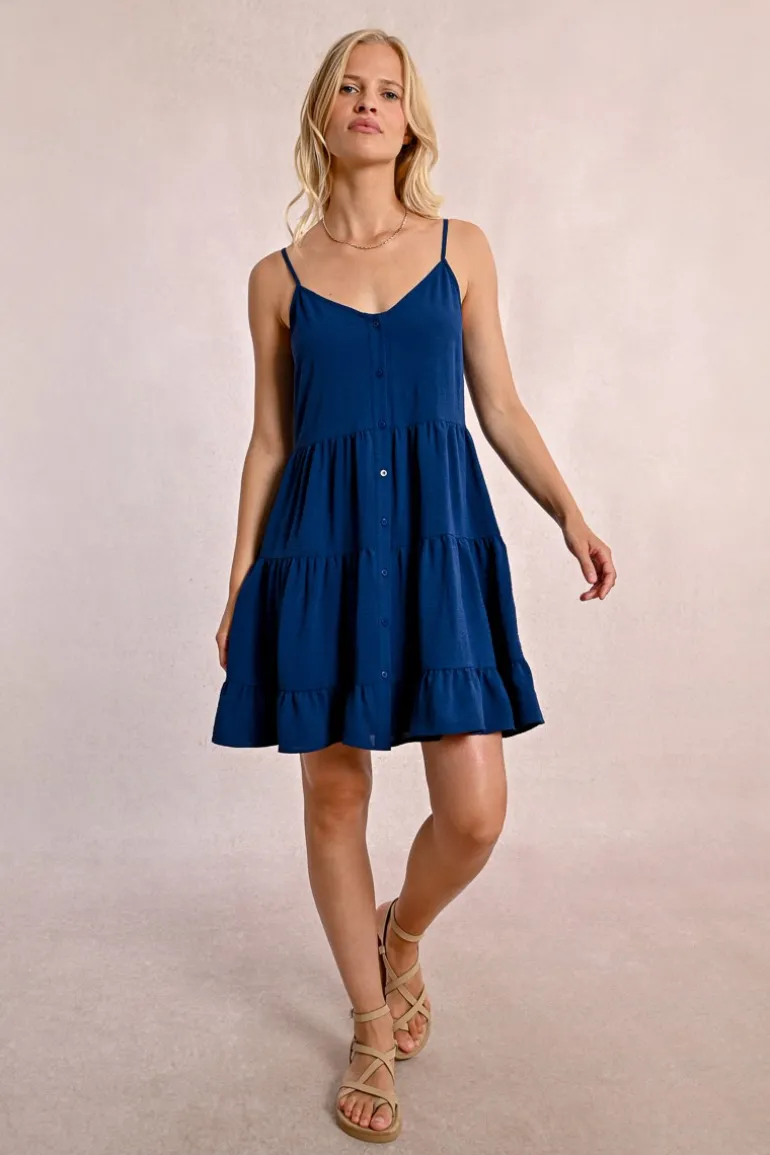 Robe courte à bretelles