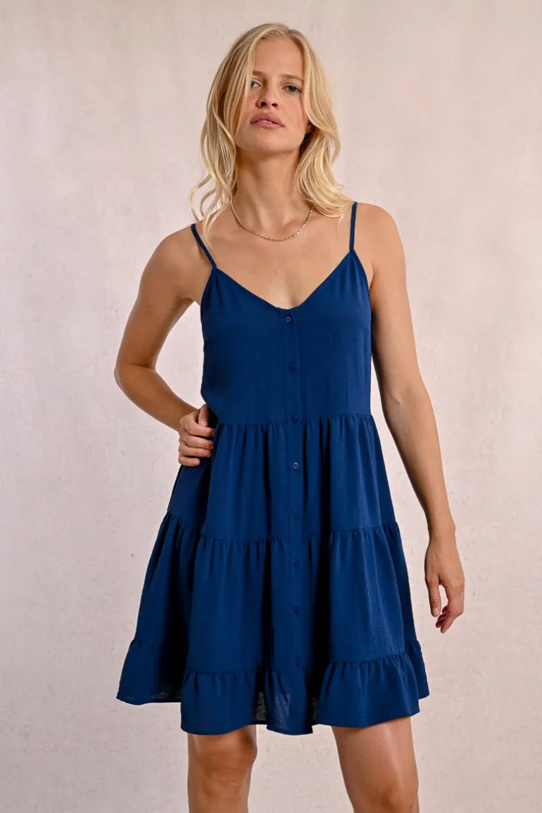 Robe courte à bretelles