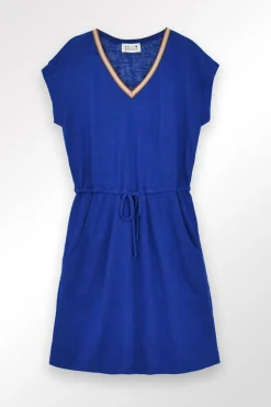 Robe courte à col V