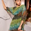 Robe courte à manches 3/4