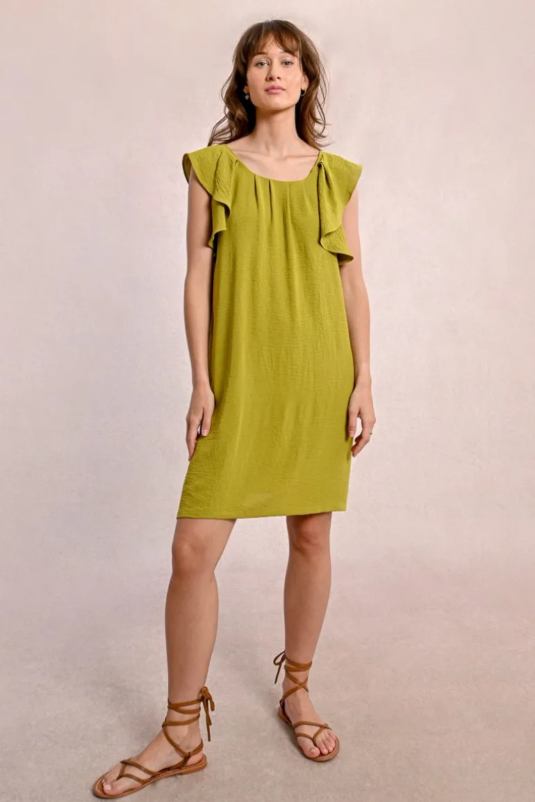 Robe courte à manches fantaisies
