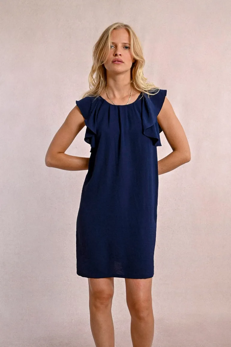 Robe courte à manches fantaisies