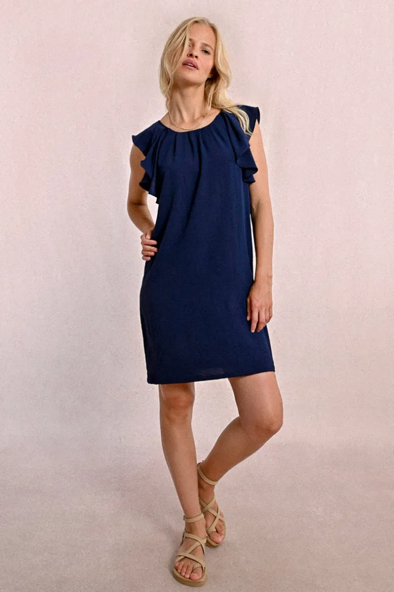 Robe courte à manches fantaisies