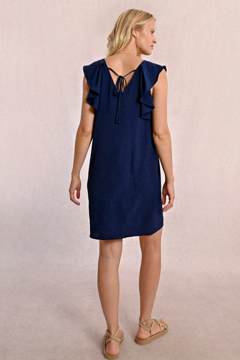 Robe courte à manches fantaisies