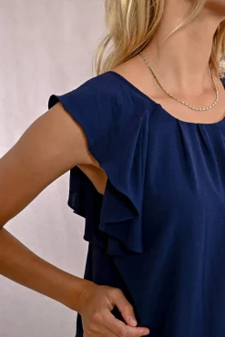 Robe courte à manches fantaisies